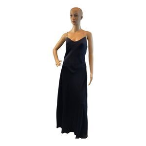 Dave & Johnny  Women’s vintage maxi trendy Blue dress w/ Crystal Straps. Size L.